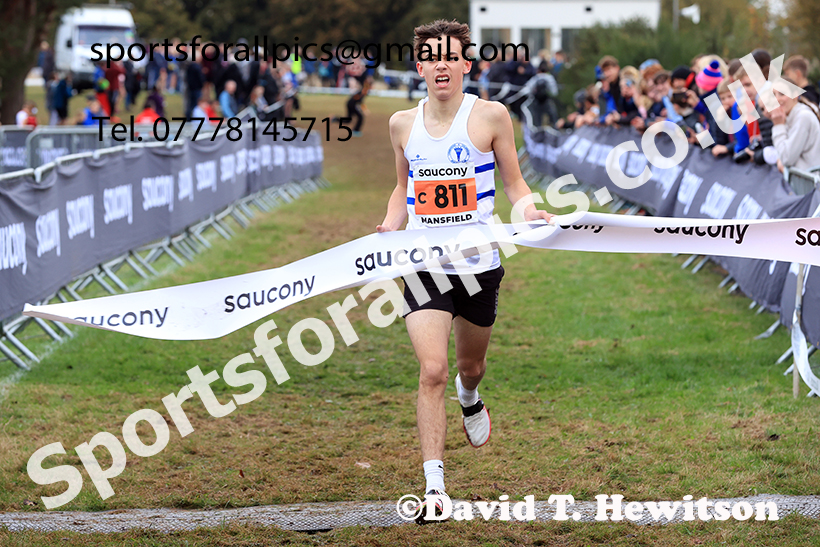 Boys Under-15s 2024 National Cross Country Relays, Berry Hill Park, Mansfield.   Photo: David T. Hewitson/Sports for All Pics